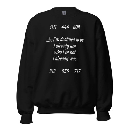 Unisex Angel Number sweatshirt in premium cotton-poly blend with soft air-jet yarn and classic crewneck design