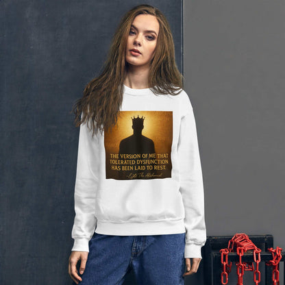 Unisex sweatshirt with angel number design, cozy cotton-poly blend, and spiritual affirmation text