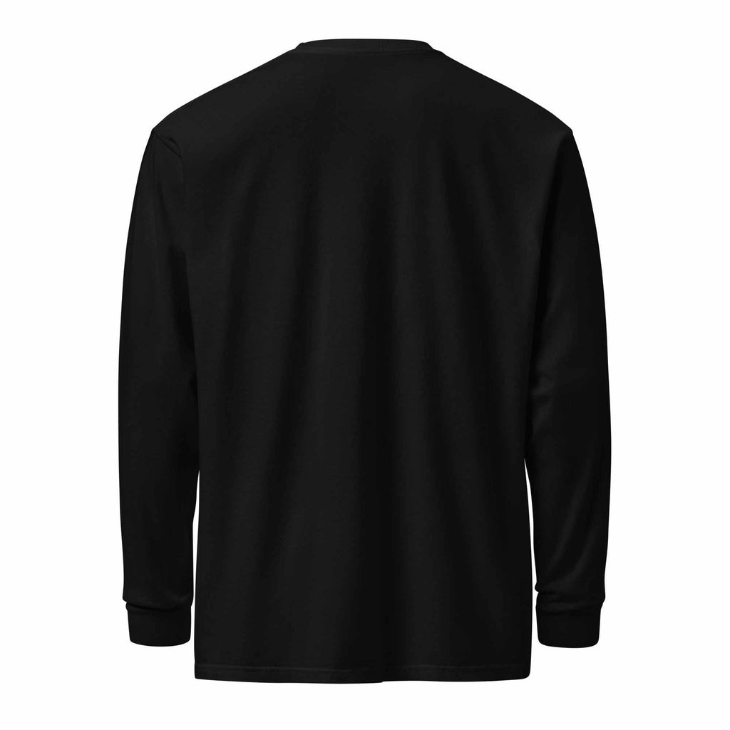 Garment-dyed heavyweight long-sleeve shirt in rich saturated color for spiritual alignment and intentional living