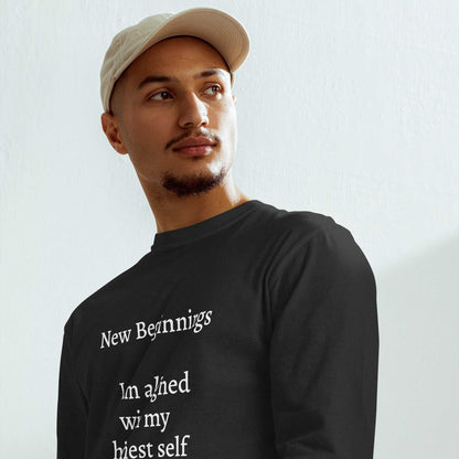 Garment-dyed heavyweight long-sleeve shirt in rich color for spiritual alignment and durable comfort