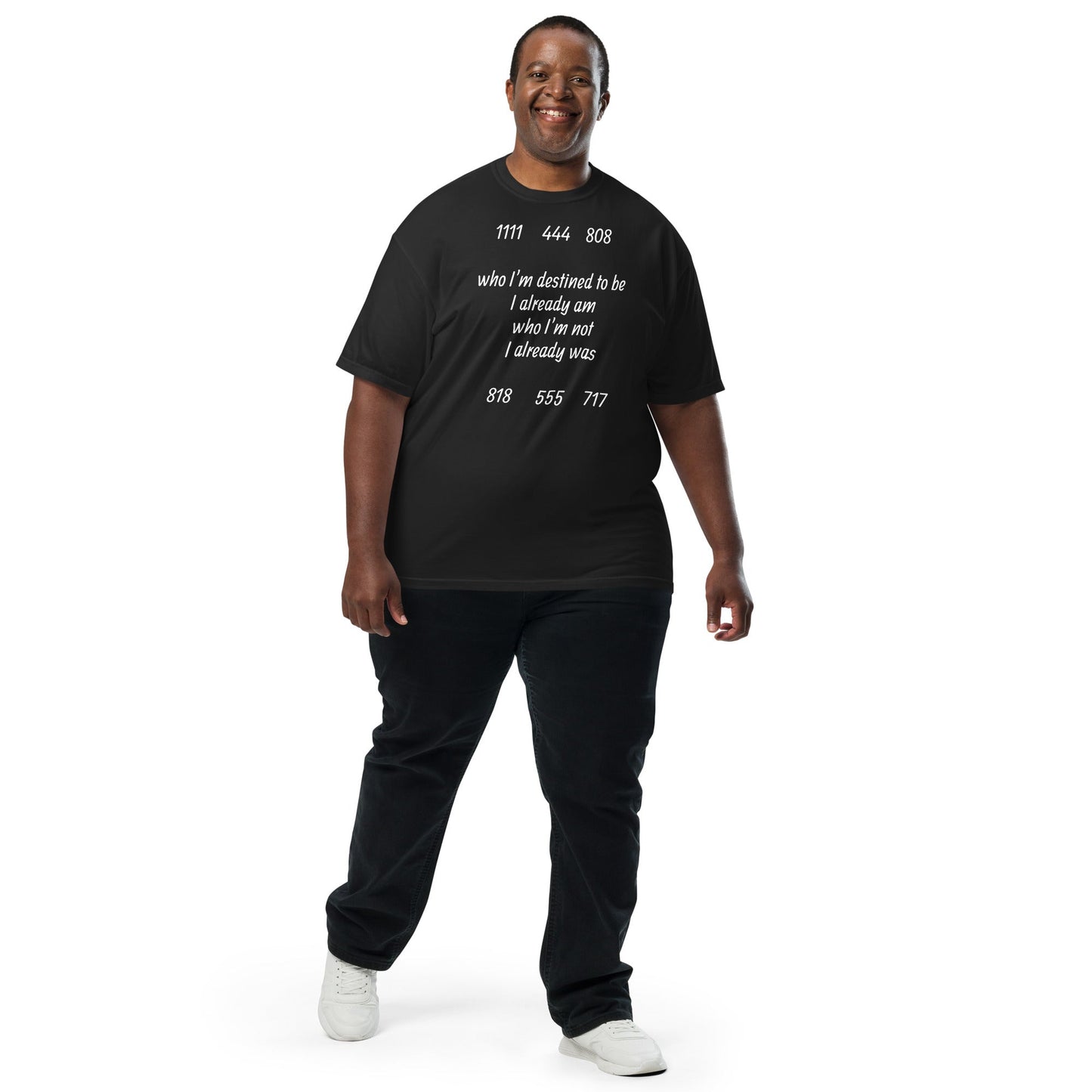 Unisex garment-dyed Alignment Protocol Tee featuring Frequency Series numbers and spiritual declarations in bold text