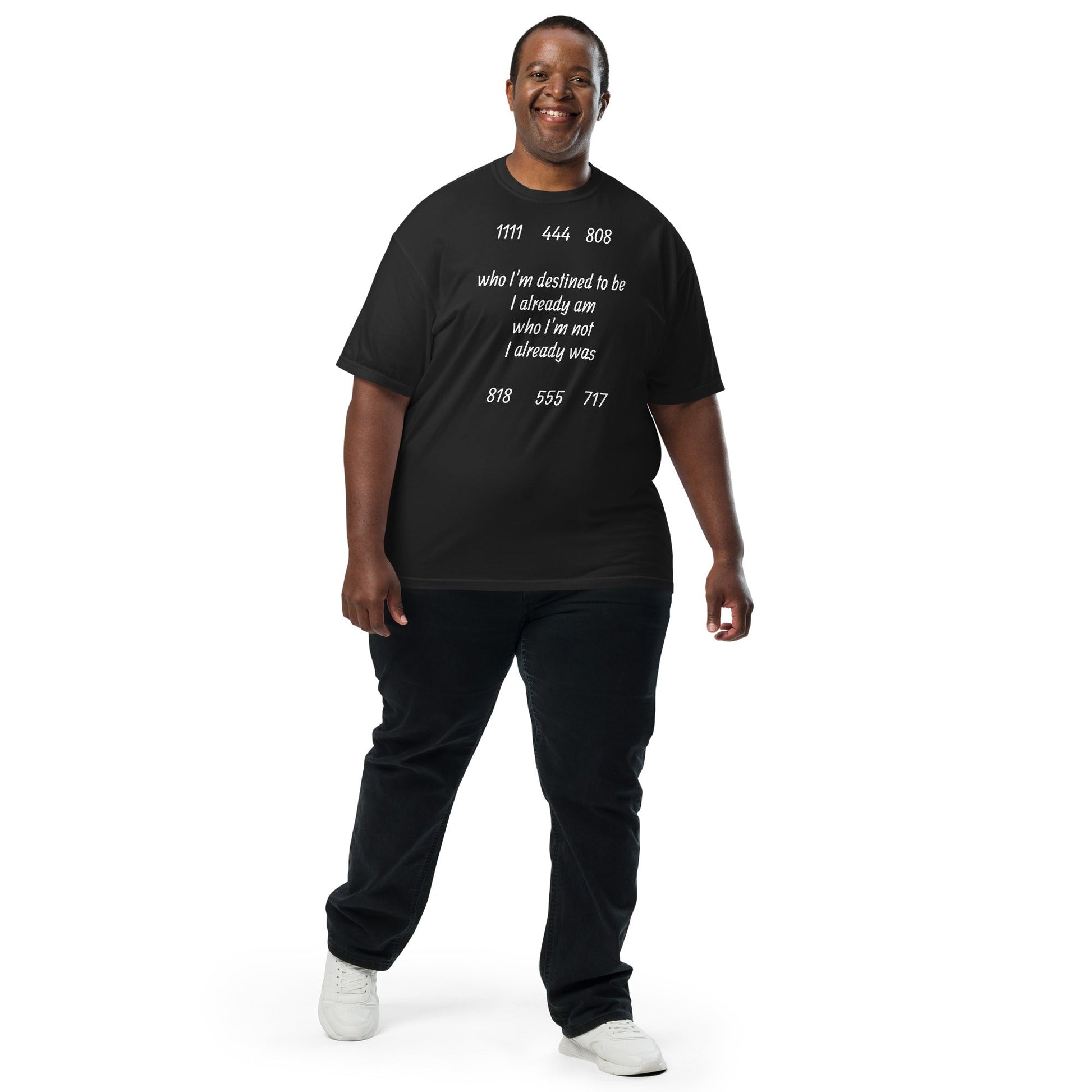Unisex garment-dyed Alignment Protocol Tee featuring Frequency Series numbers and spiritual declarations in bold text