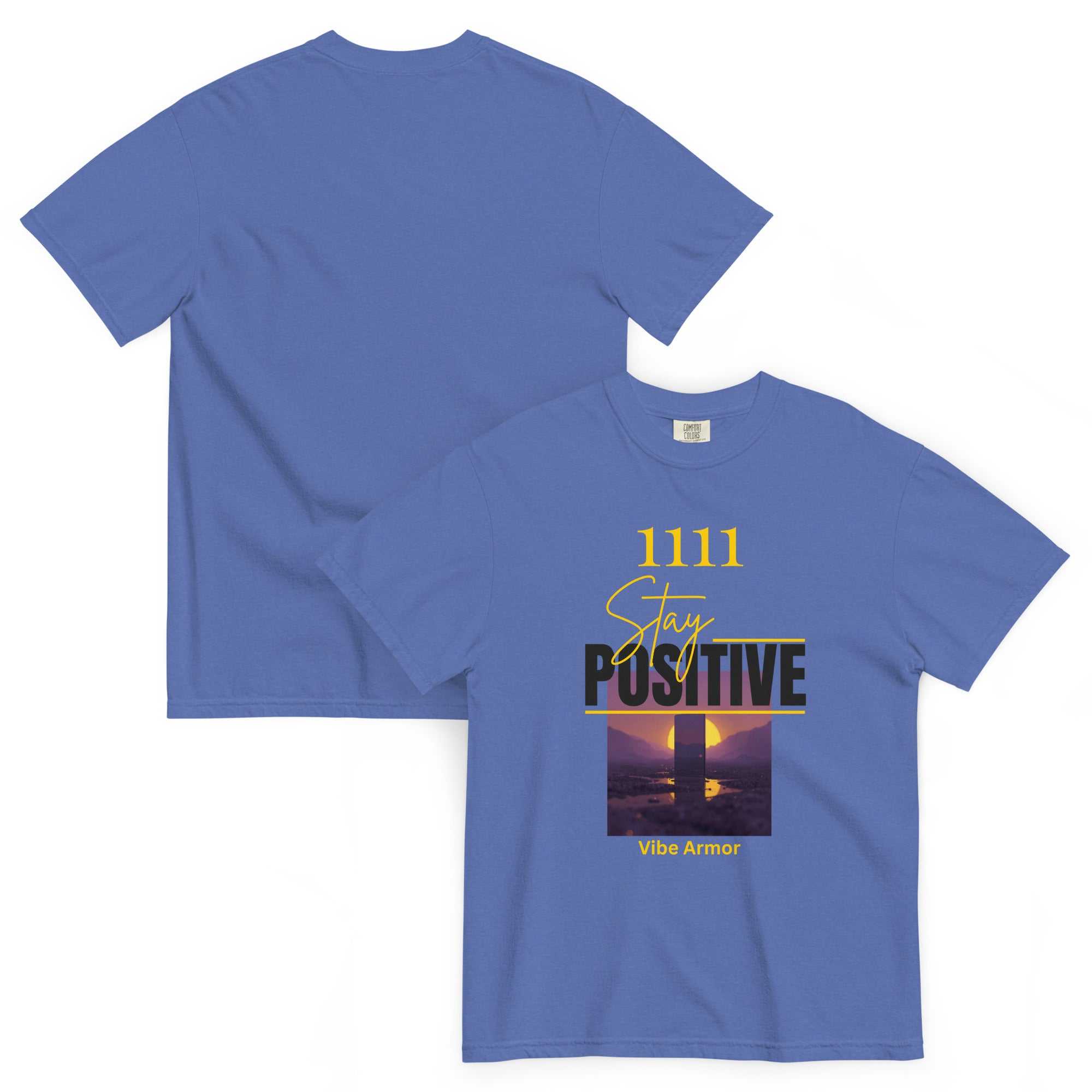 Unisex garment-dyed premium heavyweight spiritual t-shirt from Vibe Armor with relaxed fit and durable stitching