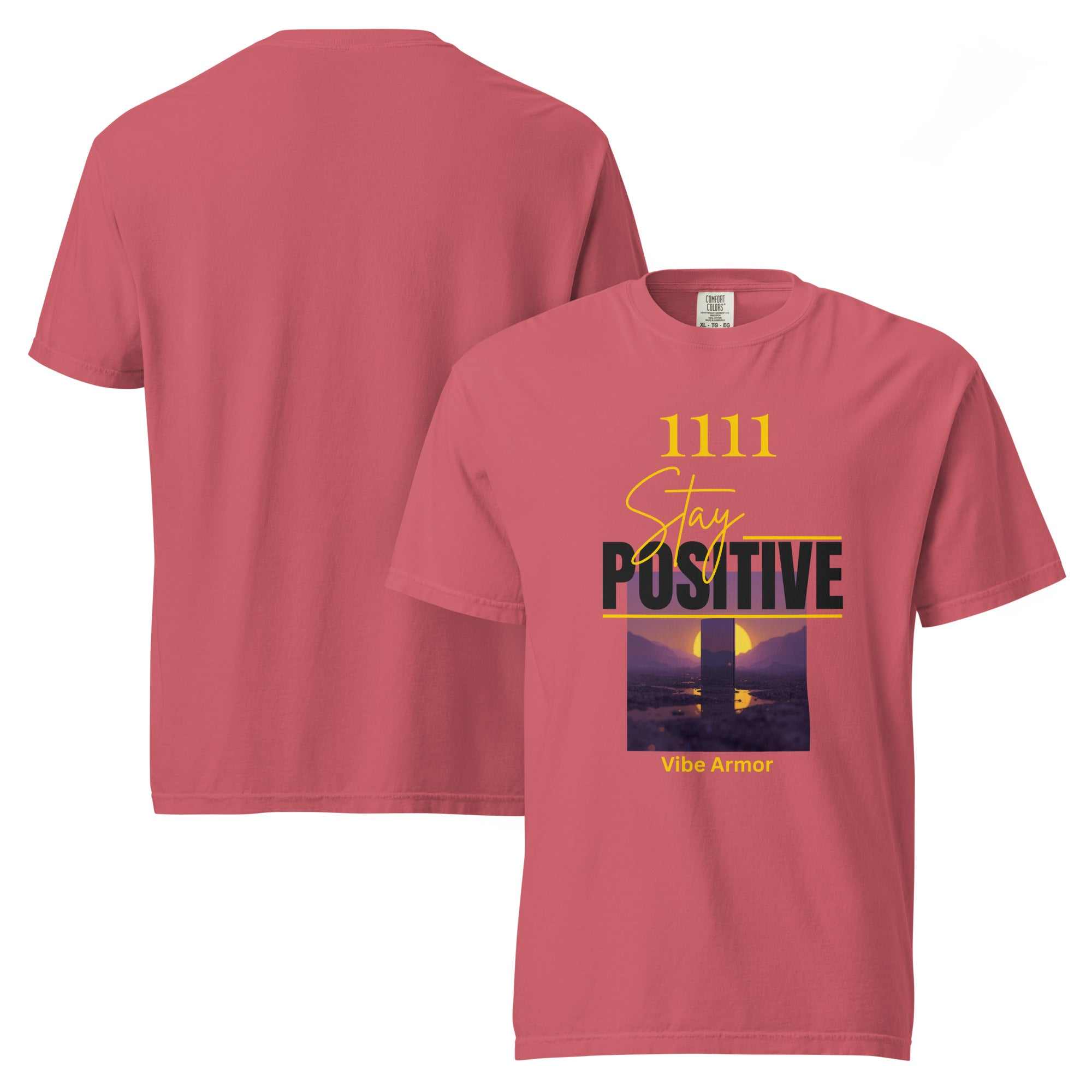 Unisex garment-dyed premium spiritual heavyweight t-shirt by Vibe Armor with relaxed fit and durable stitching