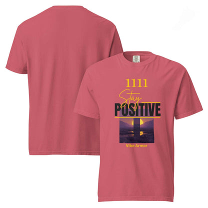 Unisex garment-dyed premium spiritual heavyweight t-shirt by Vibe Armor with relaxed fit and durable stitching