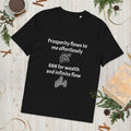 Unisex organic cotton t-shirt with spiritual design for divine protection and angel energy