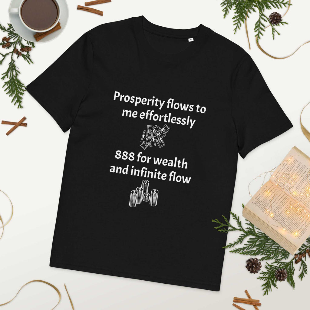 Unisex organic cotton spiritual t-shirt with divine protection and angel energy design