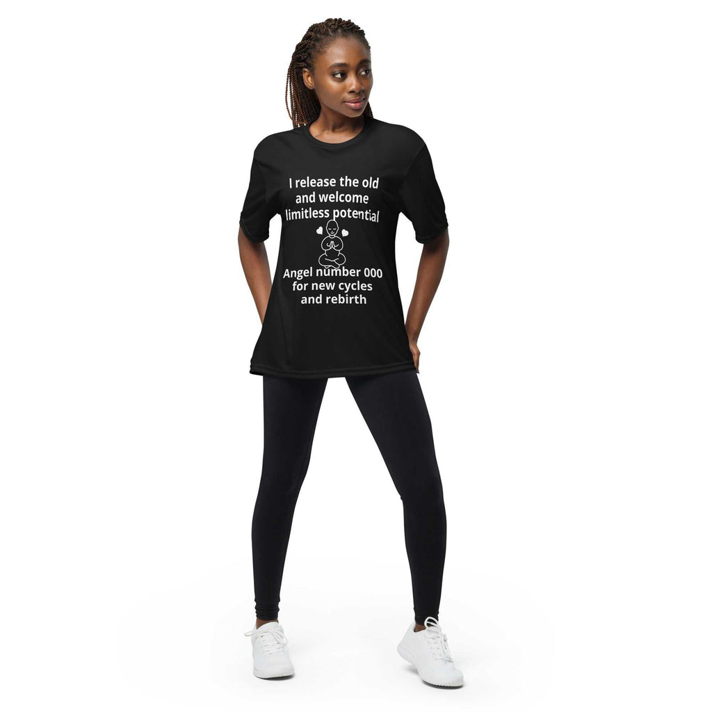 Unisex performance crew neck t-shirt with moisture-wicking, odor resistance, and UPF 44+ sun protection for active lifestyles