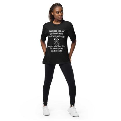 Unisex performance crew neck t-shirt with moisture-wicking, odor resistance, and UPF 44+ sun protection for active lifestyles