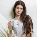 White glossy ceramic mug with affirmation message, microwave and dishwasher safe